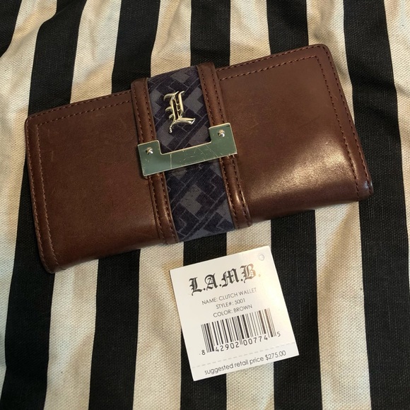 L.A.M.B. Handbags - L.A.M.B. Chocolate Leather Wallet💖